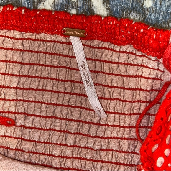 Free people coral red strapless dress - Picture 5 of 5